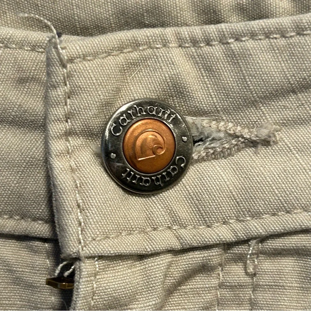 Carhartt Women’s Cropped Cargo Pants Ripstop Khaki Workwear Casual, Sz 6